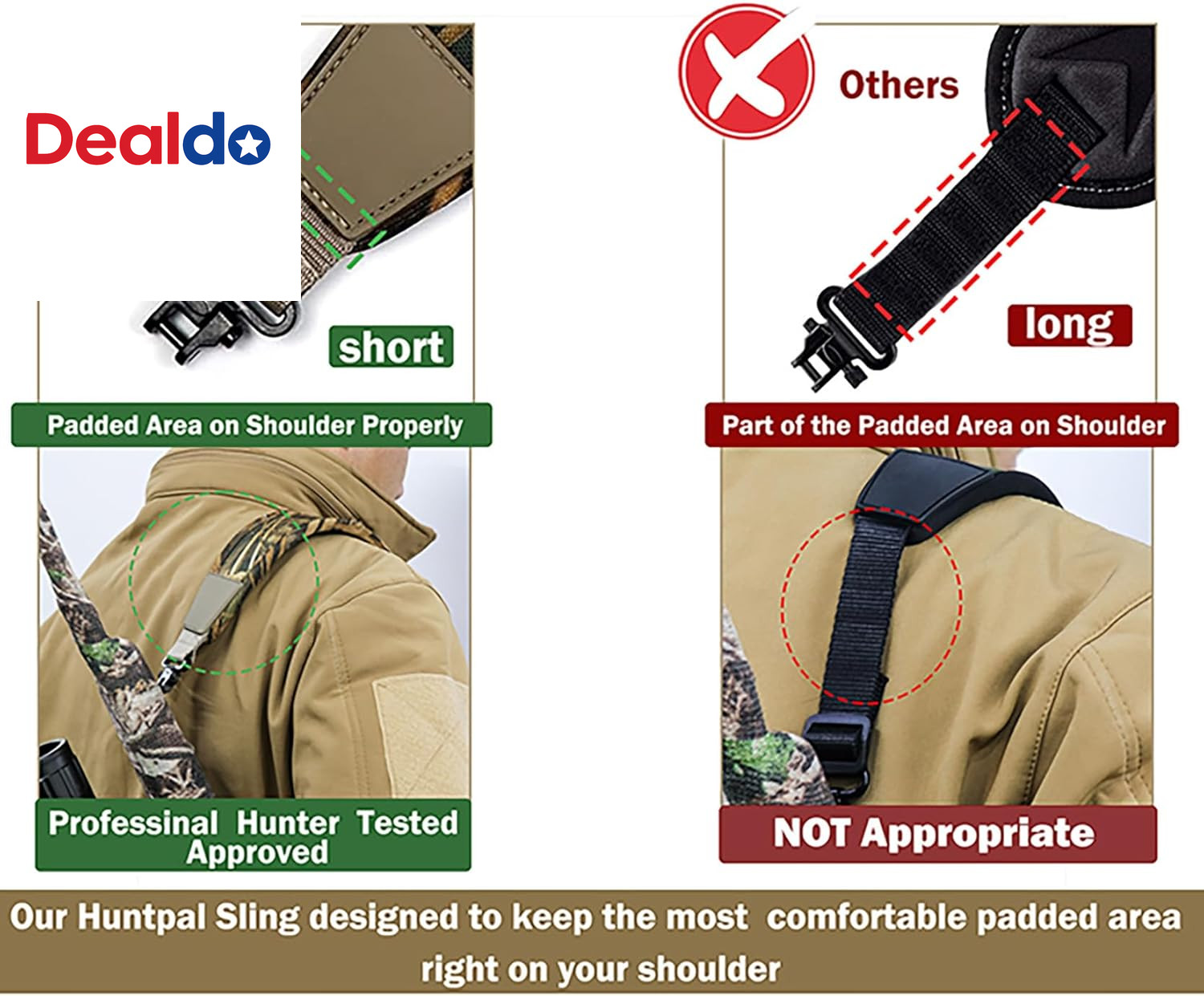 Full Camo 2 Point Gun Shotgun Rifle Sling with Quick-Grab Handle, 3 Accessories
