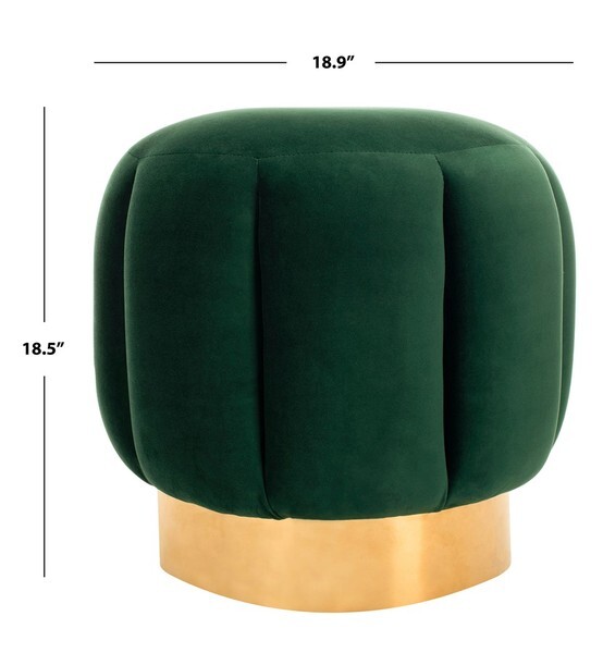 Safavieh MAXINE CHANNEL TUFTED OTTTOMAN, Reduced Price 2172725369 SFV4707D