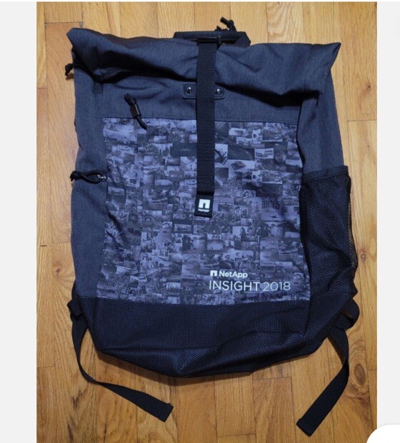 17" Black Expandable Backpack,Cloth Lining, USB Port,NetApp Insight 2018 New