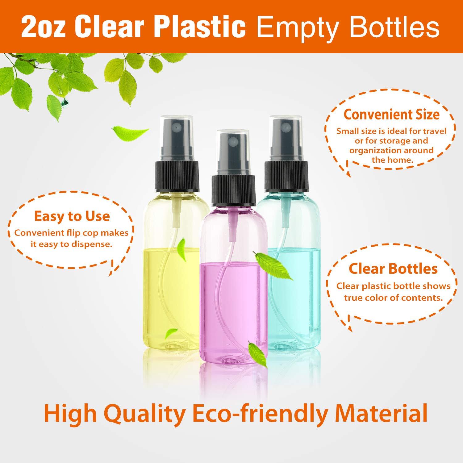 30 Pcs 2oz Empty Mini Spray Bottles Refillable Container for Oils Perfume