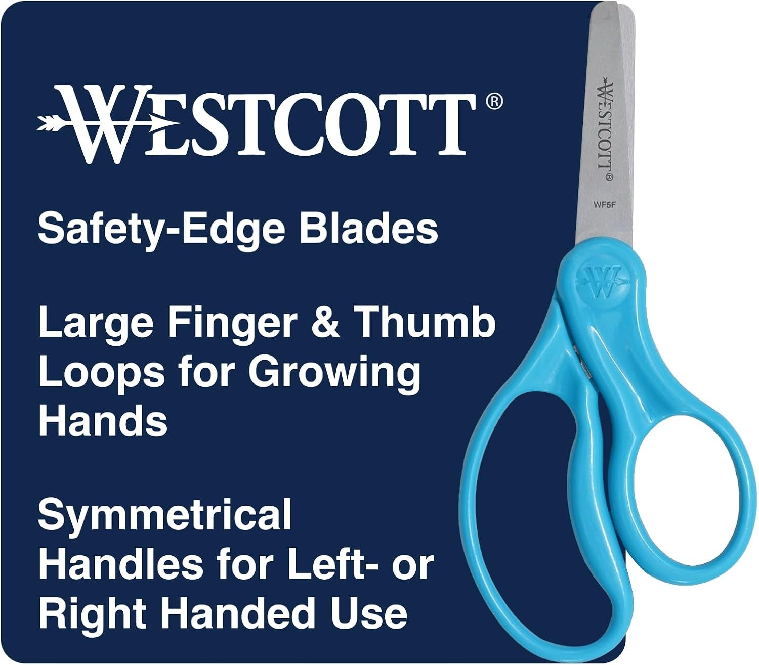 15968 Right- and Left-Handed Scissors, Classic Kids' Scissors, Back to School,