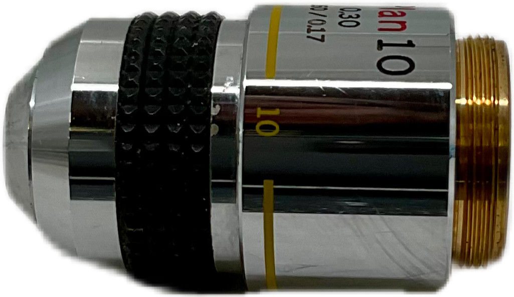 Olympus SPlan 10x Plan Achromat 0.30 NA 160/0.17 Microscope Objective Lens