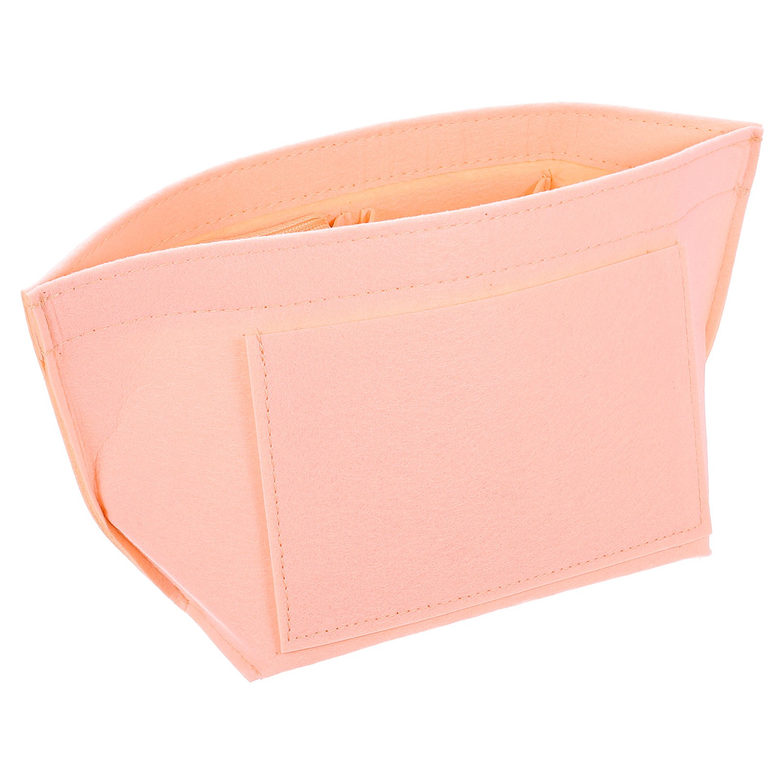 Purse Organizer Insert, Felt Organizer Bags with Zipper (8.3"x5.1"x6.3", Pink)