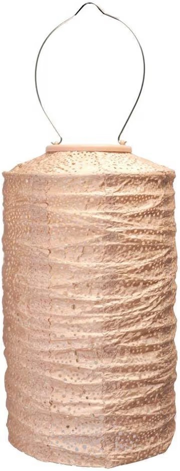 Lumiz 221292-19" Cylinder Pink Paisley Pattern Lantern (Cylinder Paisley...