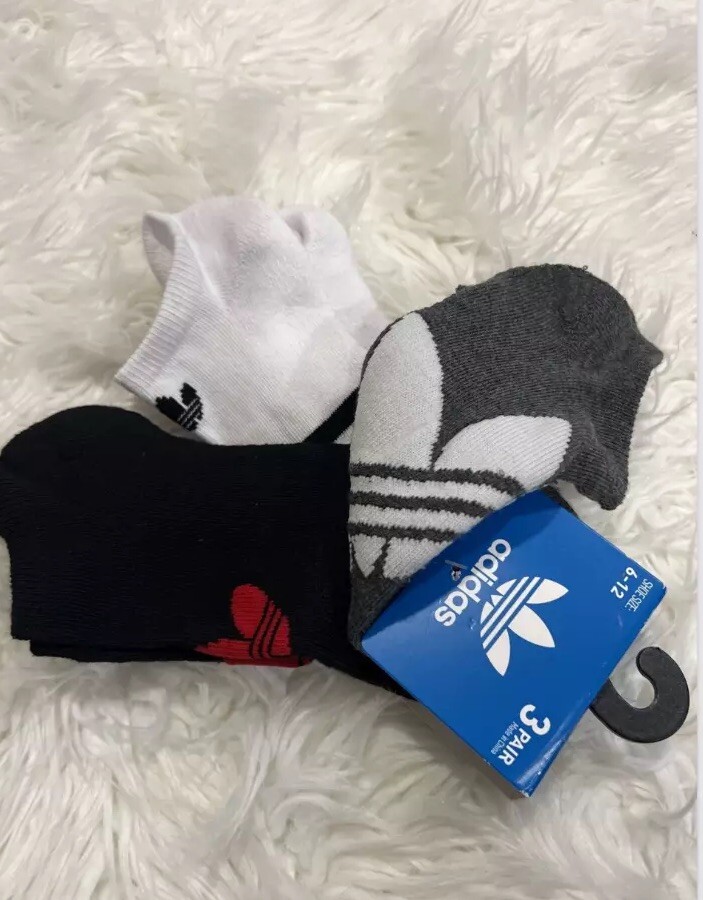 Adidas Originals Men's 3-Pair No show Socks Size 6-12 $16
