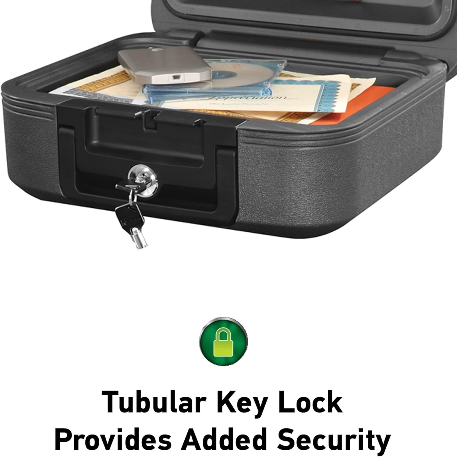 SentrySafe Dark Gray Fireproof and Waterproof Safe with Key Lock, Grey