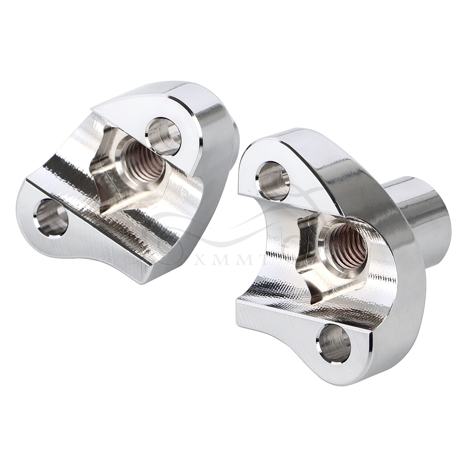 2" Tall Chrome Handlebar Risers Bottom For Harley Dyna Super Wide Glide FXDWG