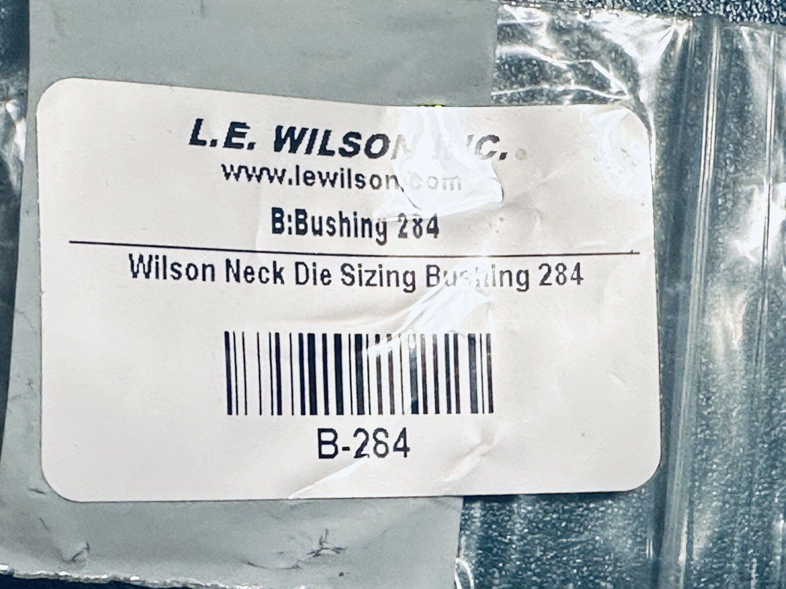 LE Wilson Neck Sizing & Full Length Sizing Die Bushing .284 in B-284