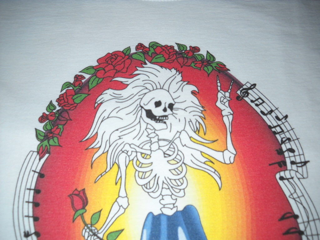 GRATEFUL DEAD & CO. ROSEBUD SKELETON JERRY GARCIA ALEMBIC GUITAR T-SHIRT-XL-NEW