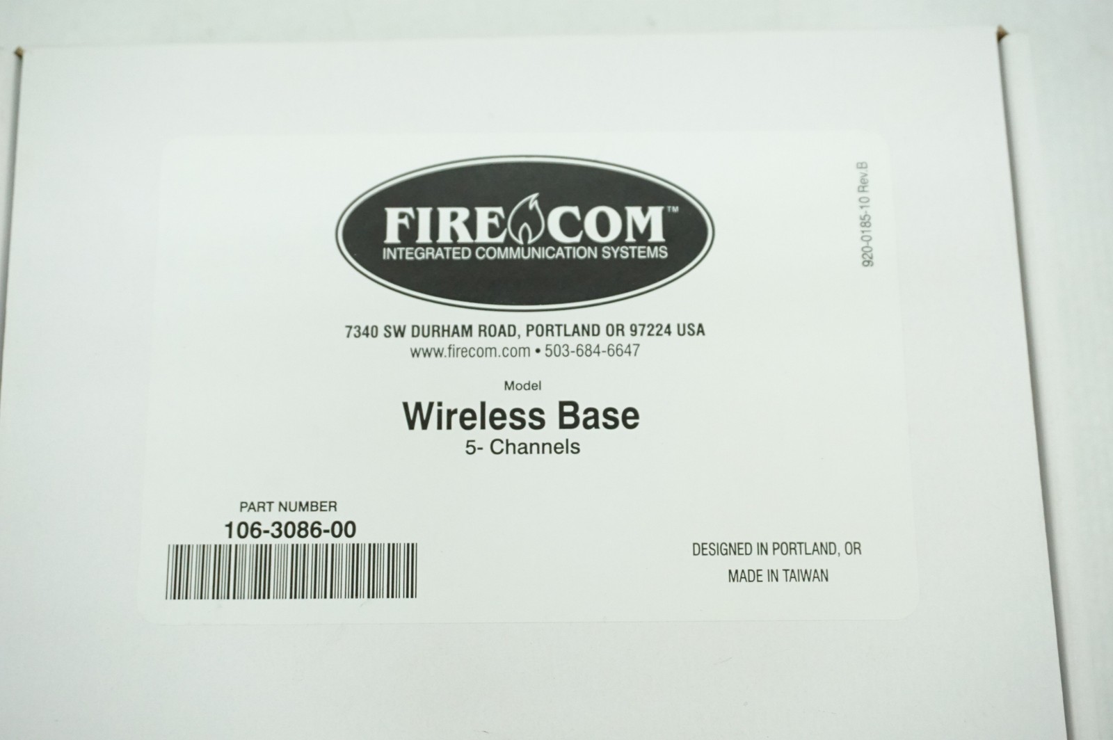 Firecom 106-3086-00 Wireless Base Station 5 Channels