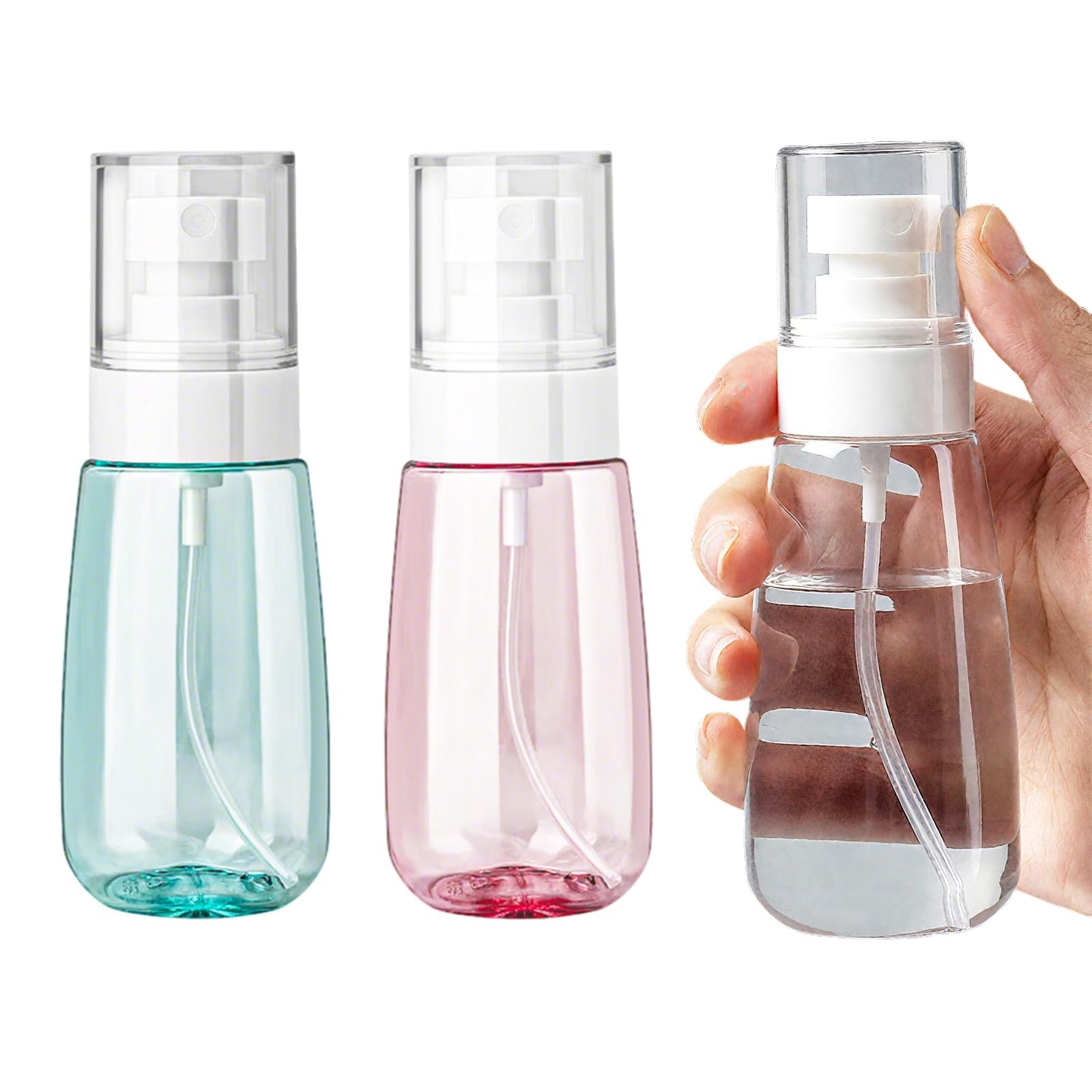 JUNIPLTER 3 Pack Mini Spray Bottles 2oz / 60ml, 2 oz / 60 ml, Multiple Color