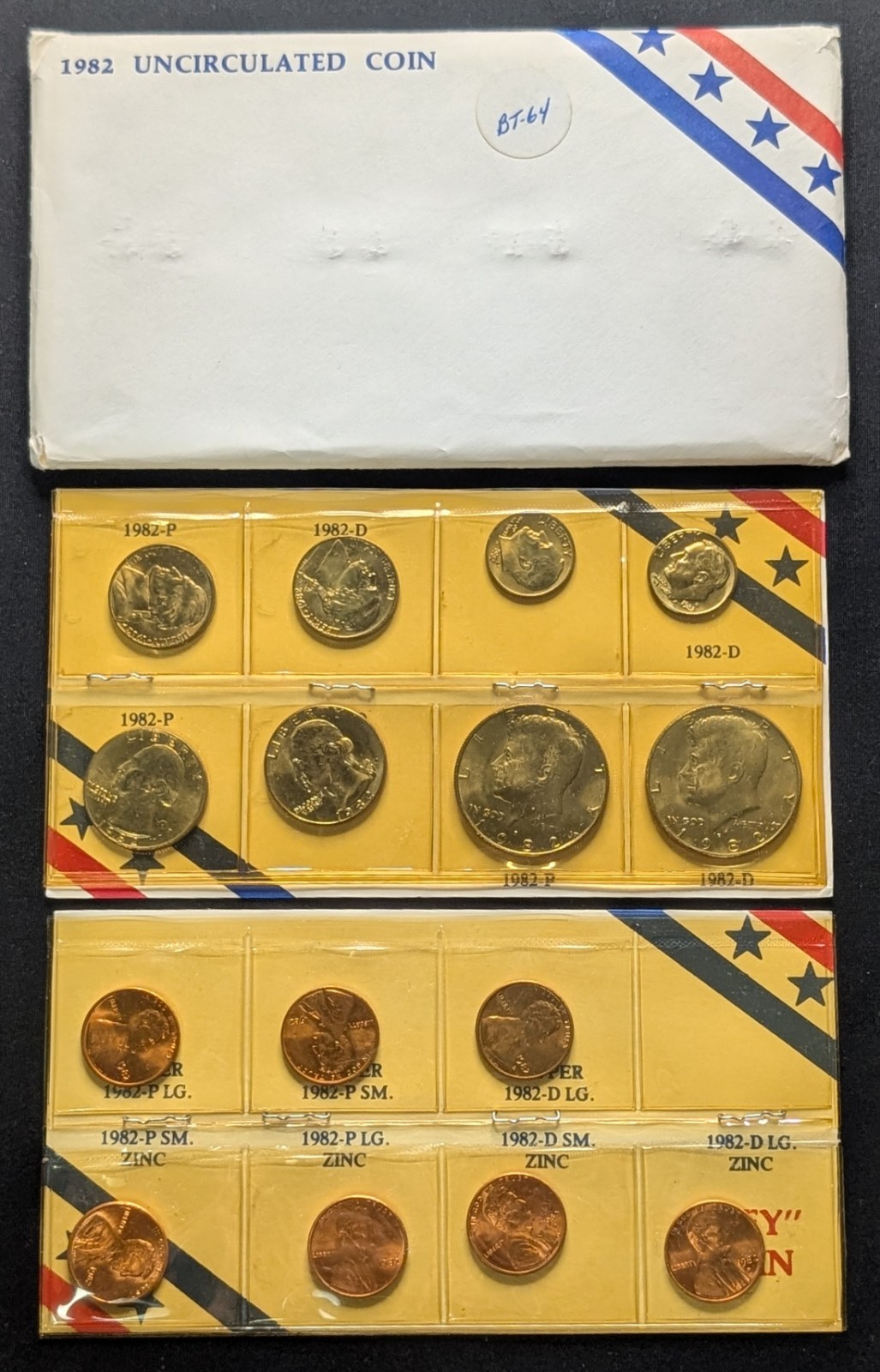 1982 P & D Uncirculated Set ~ US Mint Coins ~ Like Souvenir Set