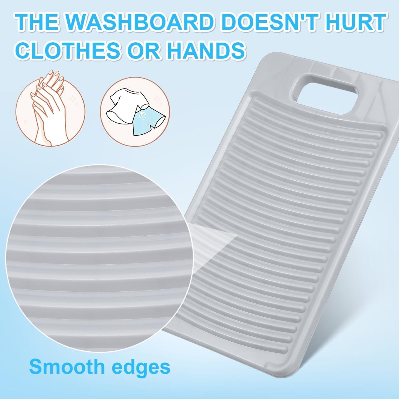 Plastic Washboard Household Washboard Non-Slip Laundry Washing Board Laundry