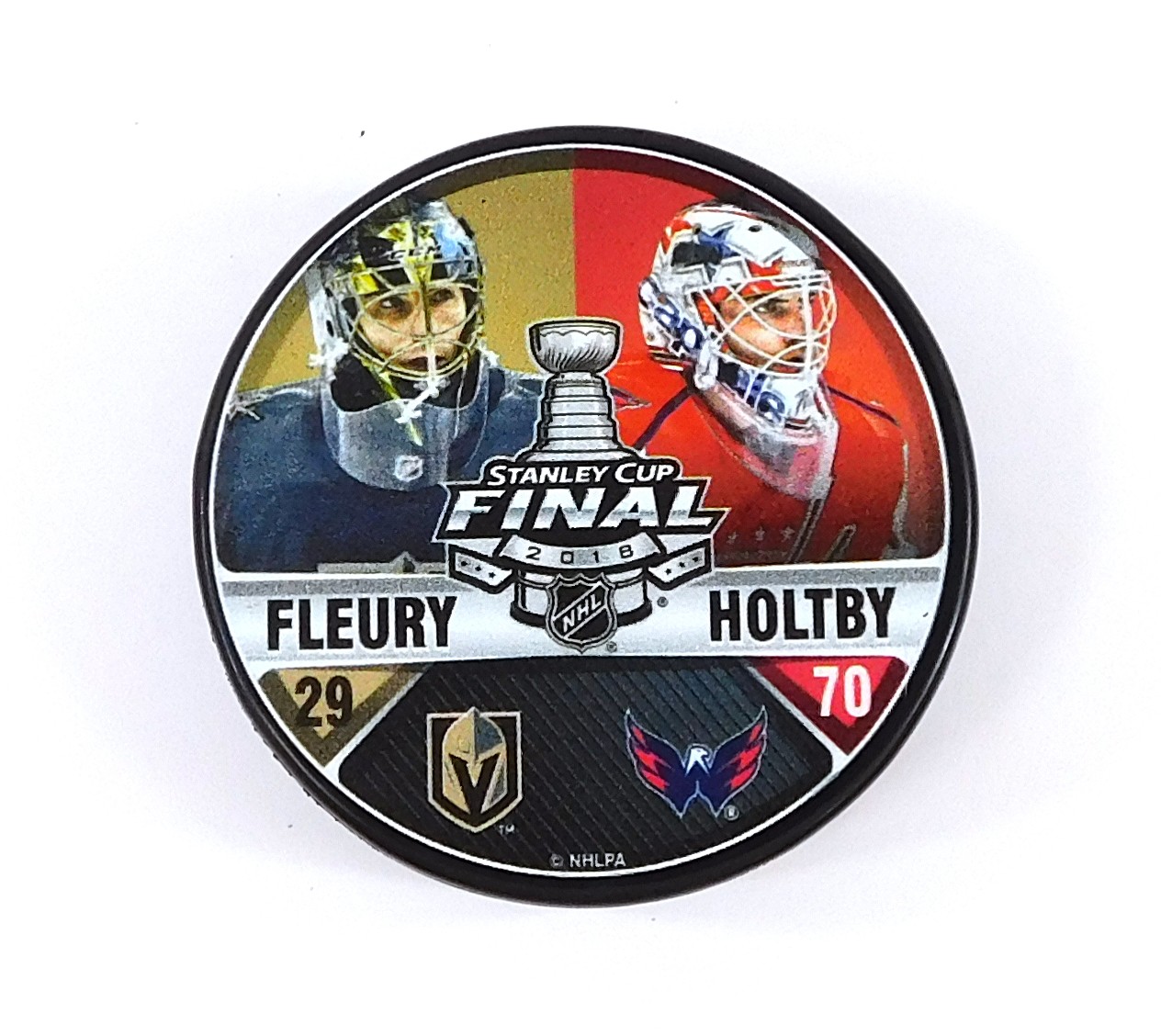 2018 Stanley Cup Final Fleury vs Holtby Knights vs Capitals NHL Hockey Puck