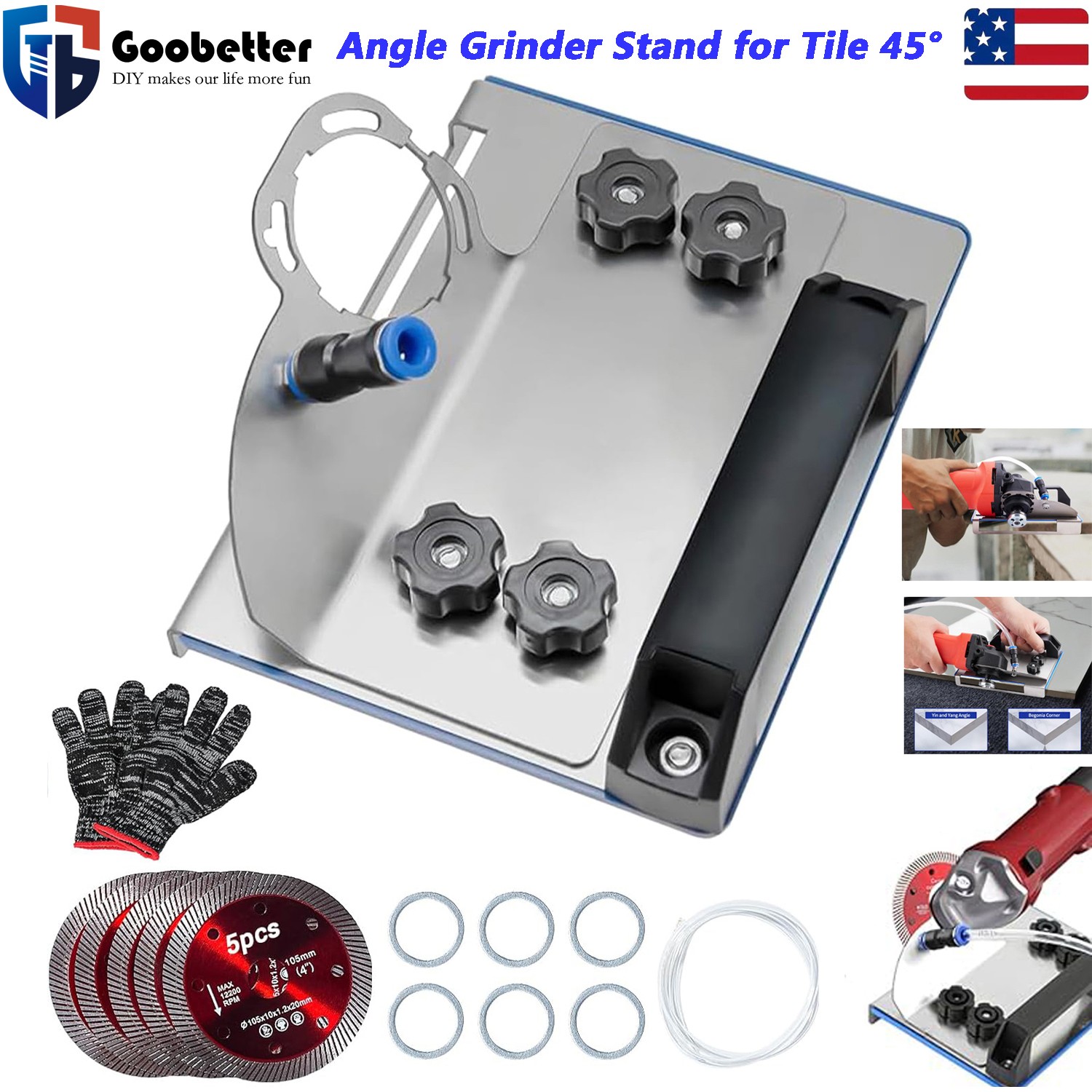 Angle Grinder Stand For Tile 45 Degree Chamfer Cutting Tile Chamfering Tool Set