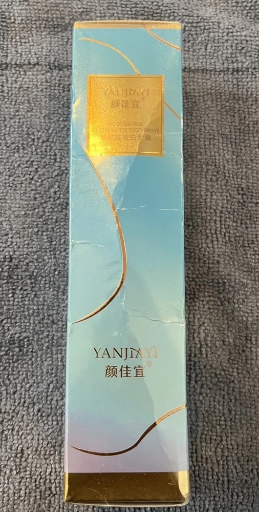 YANJIAYI  Nicotinamide Dazzle White Toothpaste -SEALED, & NEW In Box