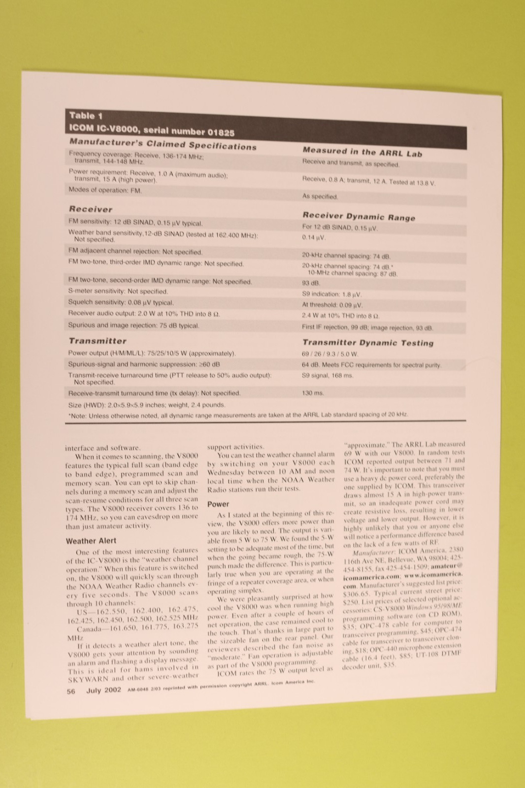 ICOM IC-7000 IC-2720 Brochures Specs Catalog