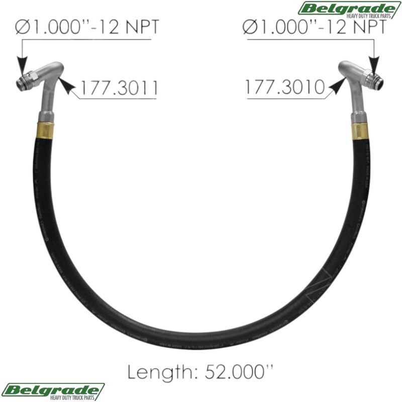177.3052K Air Spring Hose Kit 52in Kenworth G50-1002-052 HE23521 D90412352