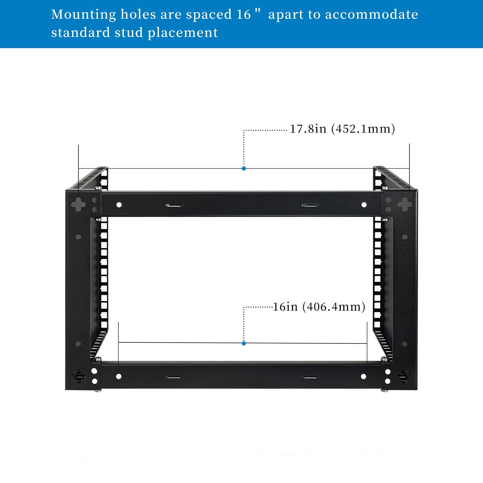 6U Wall Mount Network Rack - Patch Panel Bracket for Server and Network Equip...