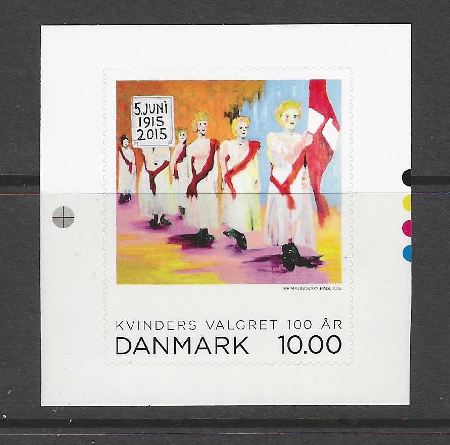 Denmark 2015 Womens election right  from booklet MNH  (af1832)