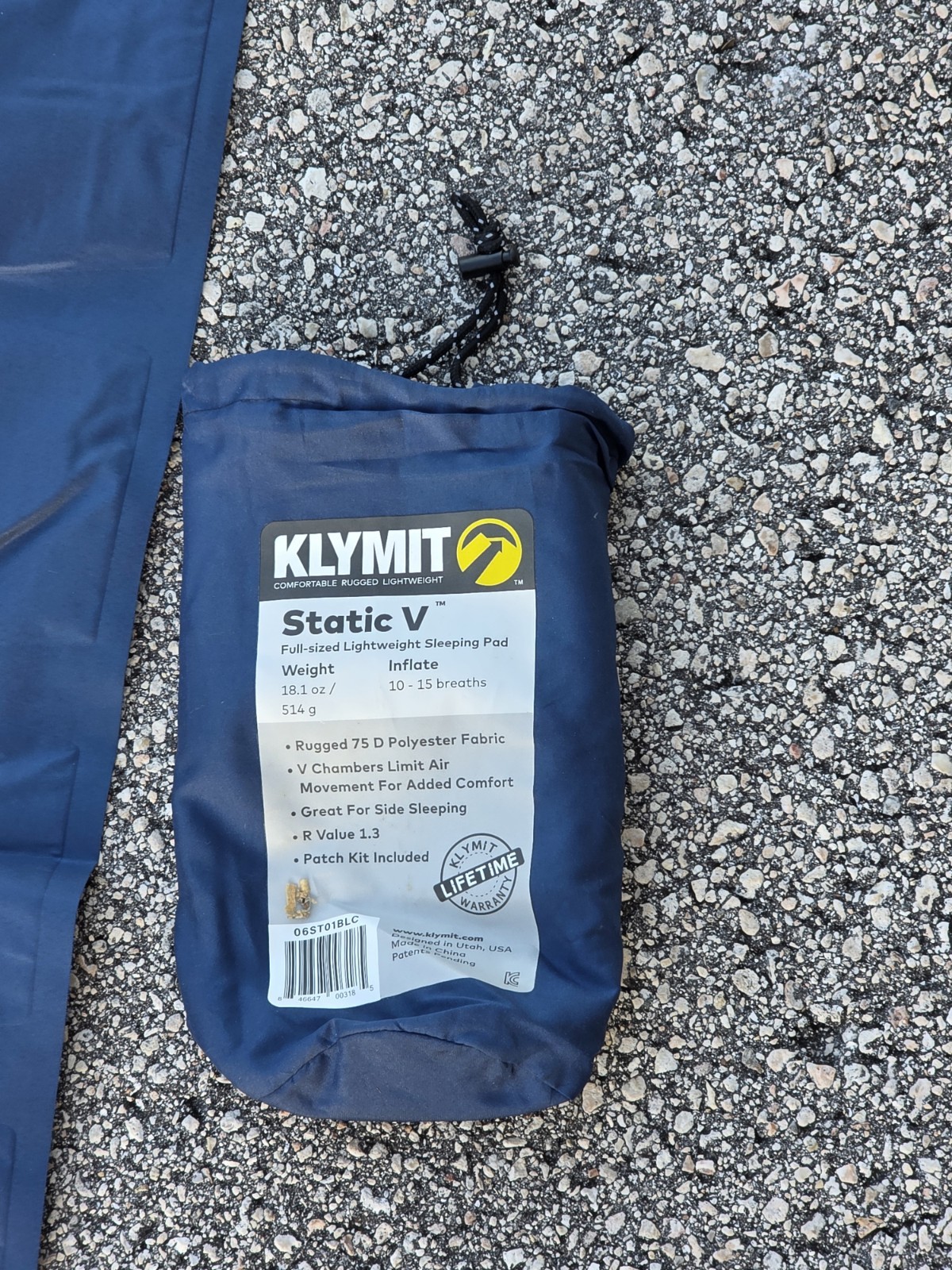 Klymit Static V Model 06st01blc Blue
