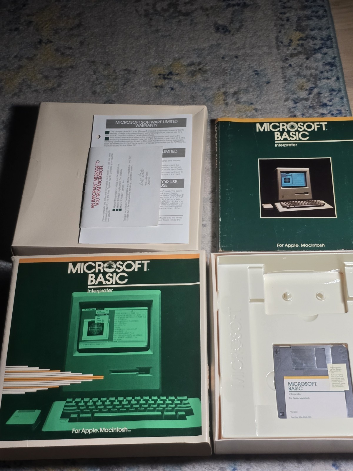 Microsoft BASIC Interpreter for Apple MACINTOSH, Manual, Disc & Original Box