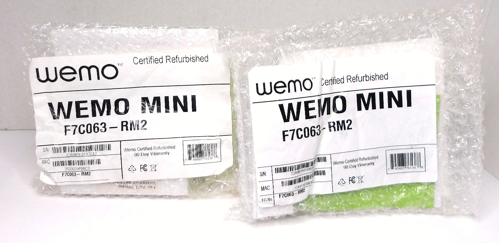 Wemo Mini Smart Plug, F7C063, White, Set of 2