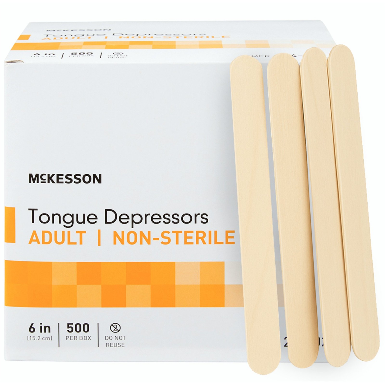 5000 McKesson Non-Sterile Wooden Tongue Depressors Wide 6” Craft Tattoo Sticks