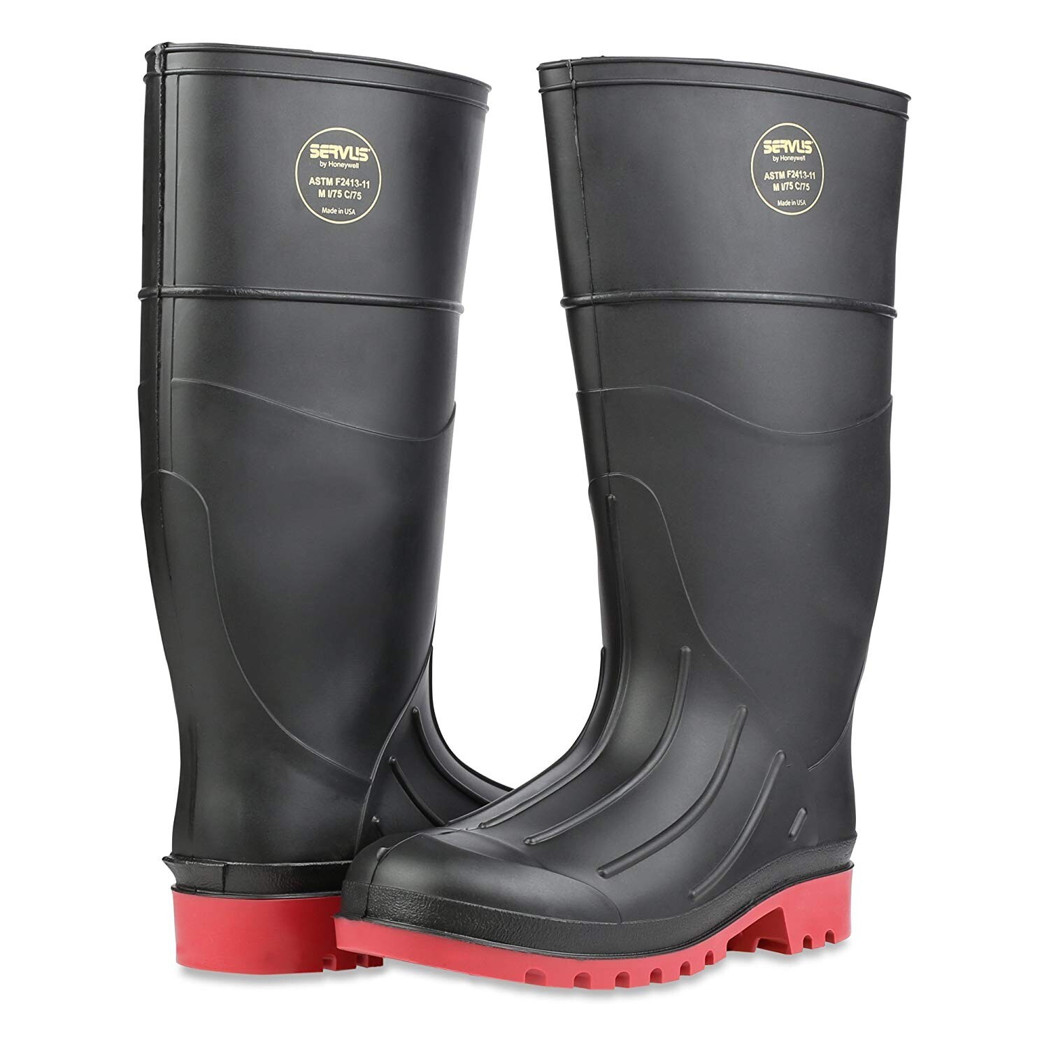 NEW PAIR - Servus by Honeywell 15" PVC Steel Toe Men's Work Boots (SIZE 12) HR
