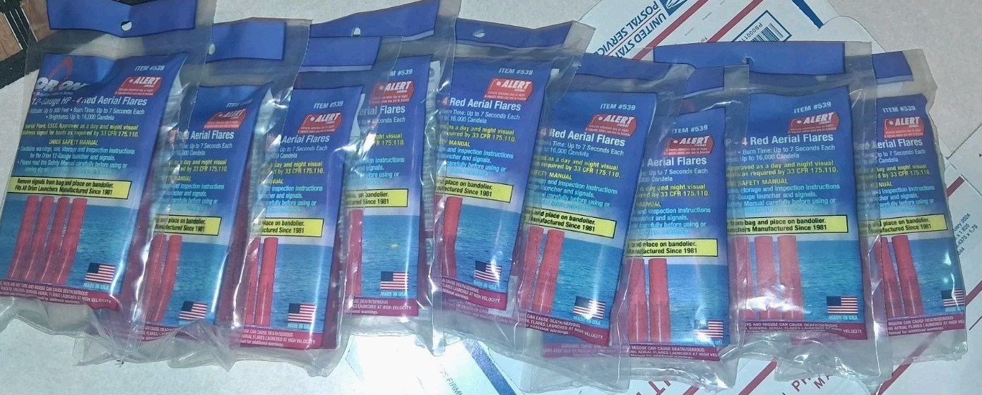 Orion 12-gauage HP 4 Red Aerial Flares Item #539