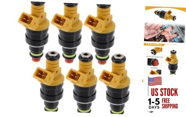 6 Pcs No.0280150731/91160612001 Fuel Injector for PORSCHE 911 964 3.6L H6 1989