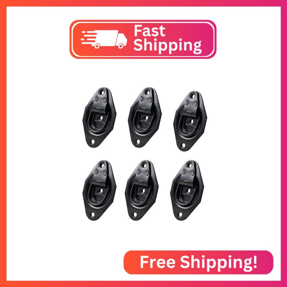 Lonffery 6 Pack Recessed D-Ring Tie Down Anchors (1200 lb. Capacity), Heavy Duty