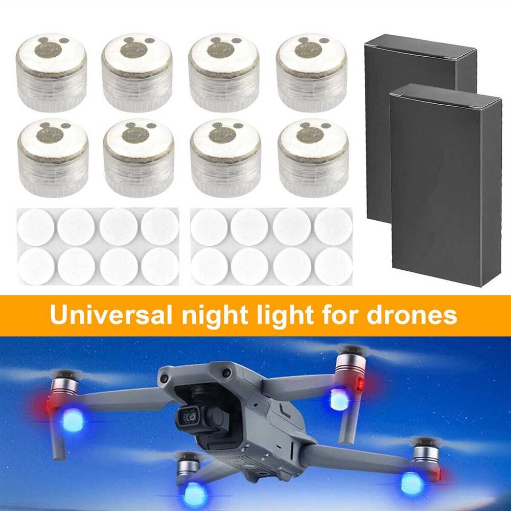 8set Night Flight LED Lights Lamp Accessories for DJI Mavic Mini Air 2 Pro Drone