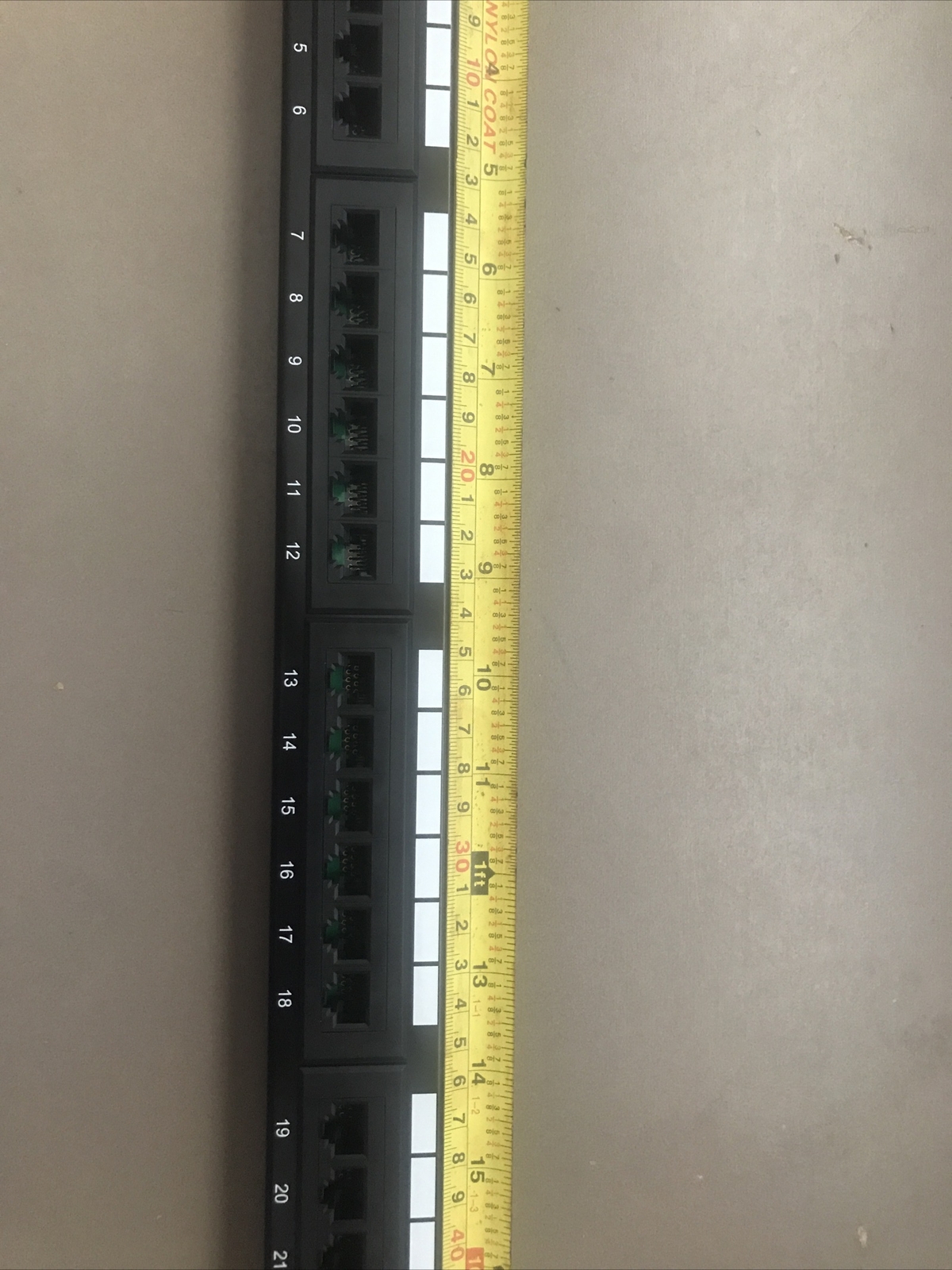 Vertical Cable Cat5e 24 Port 19" Horizontal Rackmount 1U Patch Panel, 23C