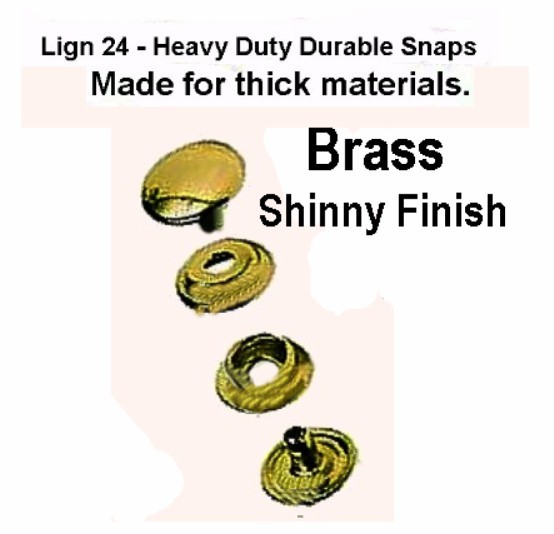 20 Sets ~ BRASS Color for THICK Material LEATHER SNAPs NO TOOLS with this sale!