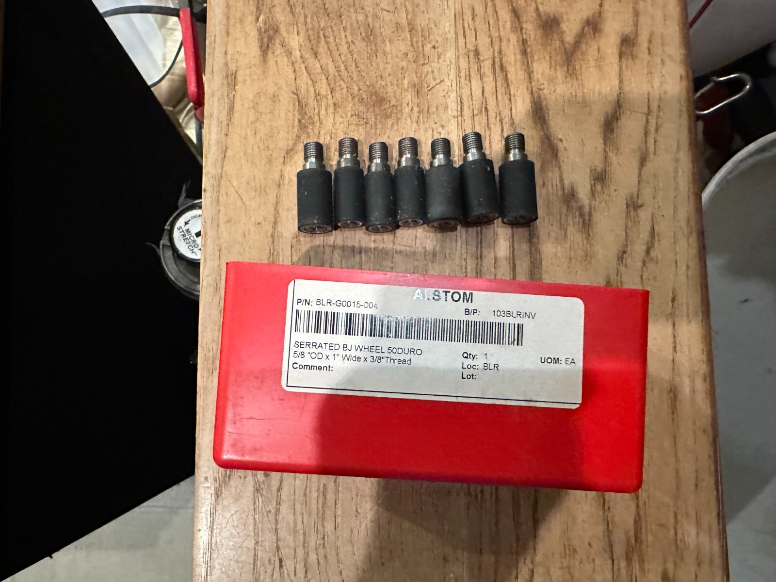 Portable HD BJ Buff Serrated Contact Wheel - 5/8" OD, 1" W x 3/8" Thd - Lot of 7