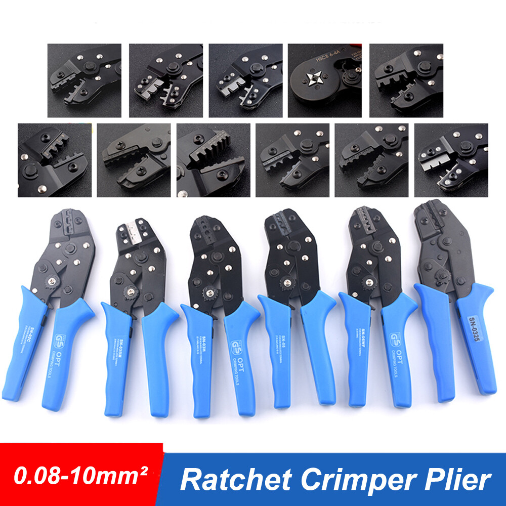 Ratchet Crimper Plier Cable Wire Electrical Crimp Tool Terminals Crimping Tools