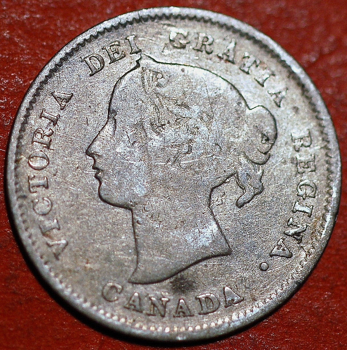 Canada 5 Cents 1897 Victoria Queen silver KM#2
