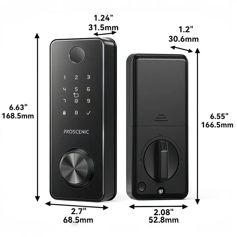 Security Smart Lock Fingerprint Keyless Entry Door Lock Wi-Fi Deadbolt Gateway