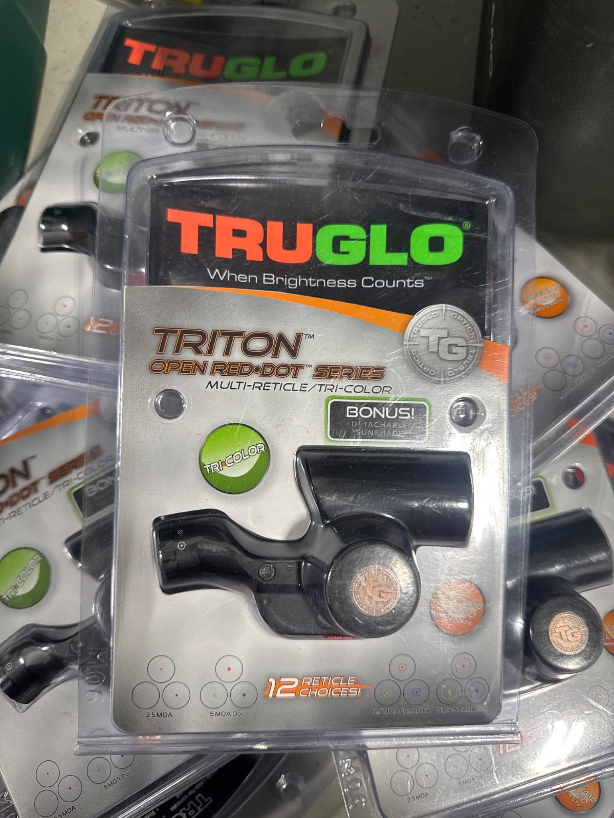TRUGLO Triton Open Red Dot Multi-Reticle Tri-Color- TG8365B