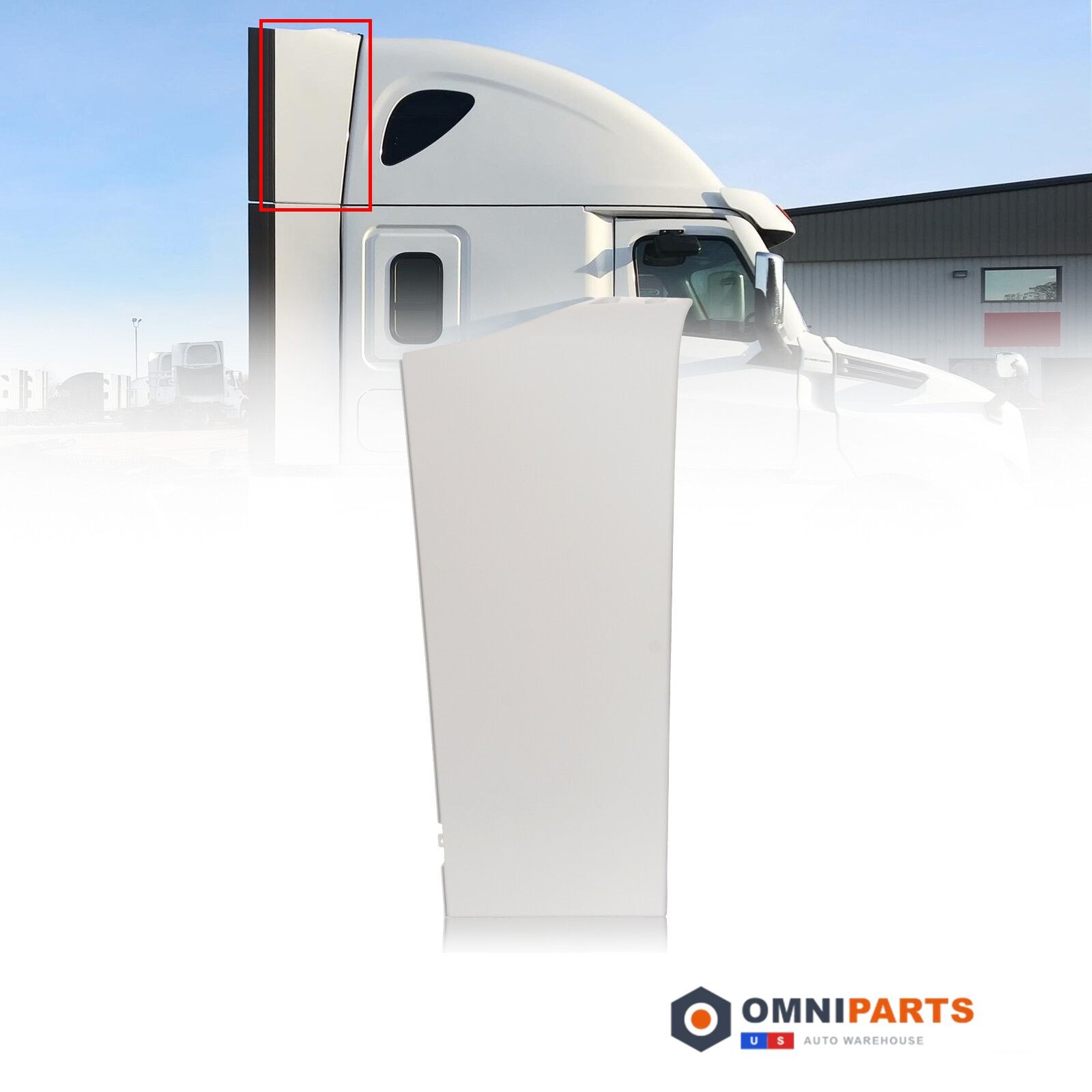 RH Upper Cab Air Deflector Fairing Fit 2018+ Freightliner Cascadia Passenger