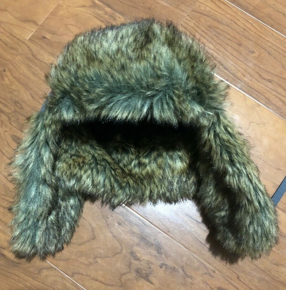 Dark Gray Puff Hat Ear Cover Snow Head Cover Winter Hats Headwear One Size