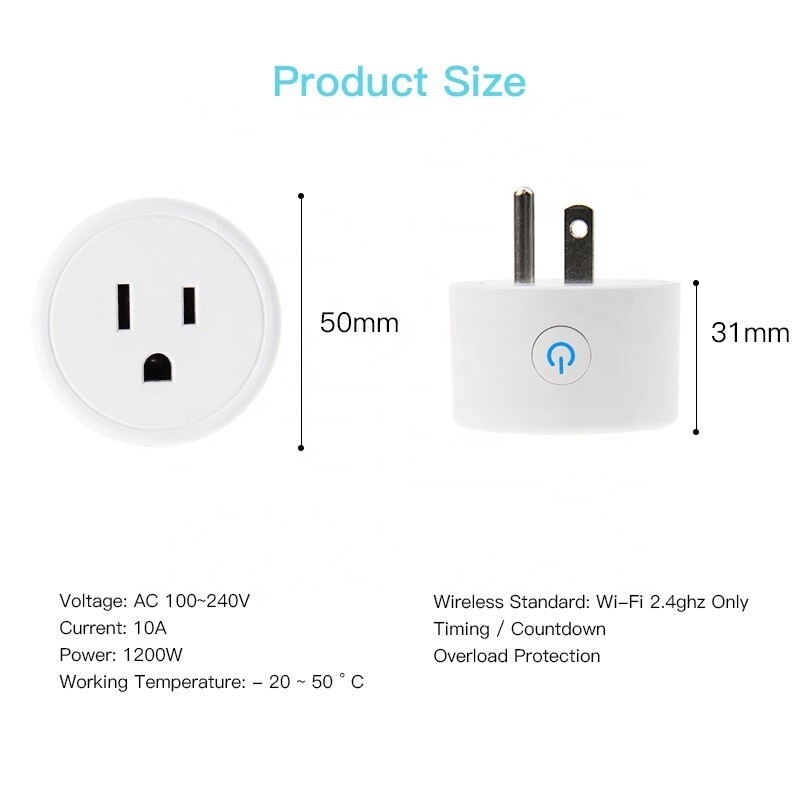 Smart Plug Compatible with Alexa, Google Assistant, IFTTT , Voice Control 2.4GHz