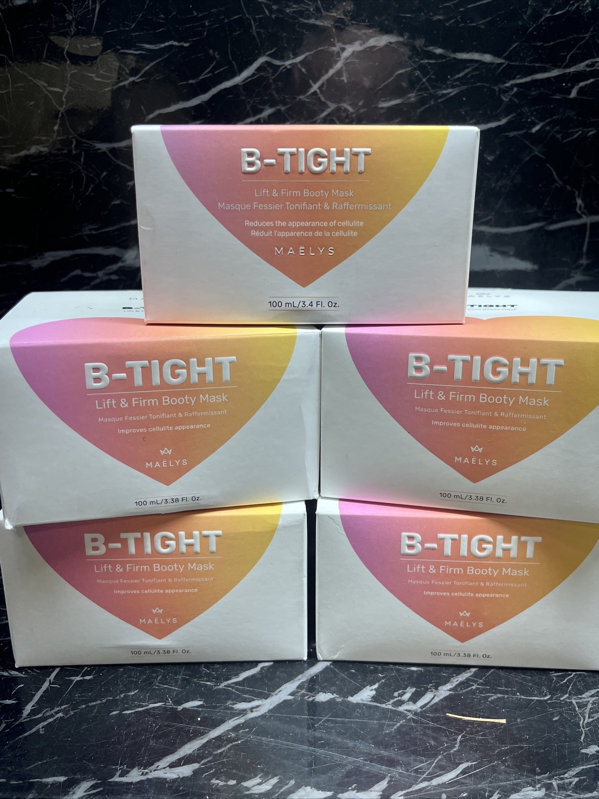 5x MAELYS B-Tight Lift & Firm Booty Mask Cellulite Reduction 3.38oz  New IN Box