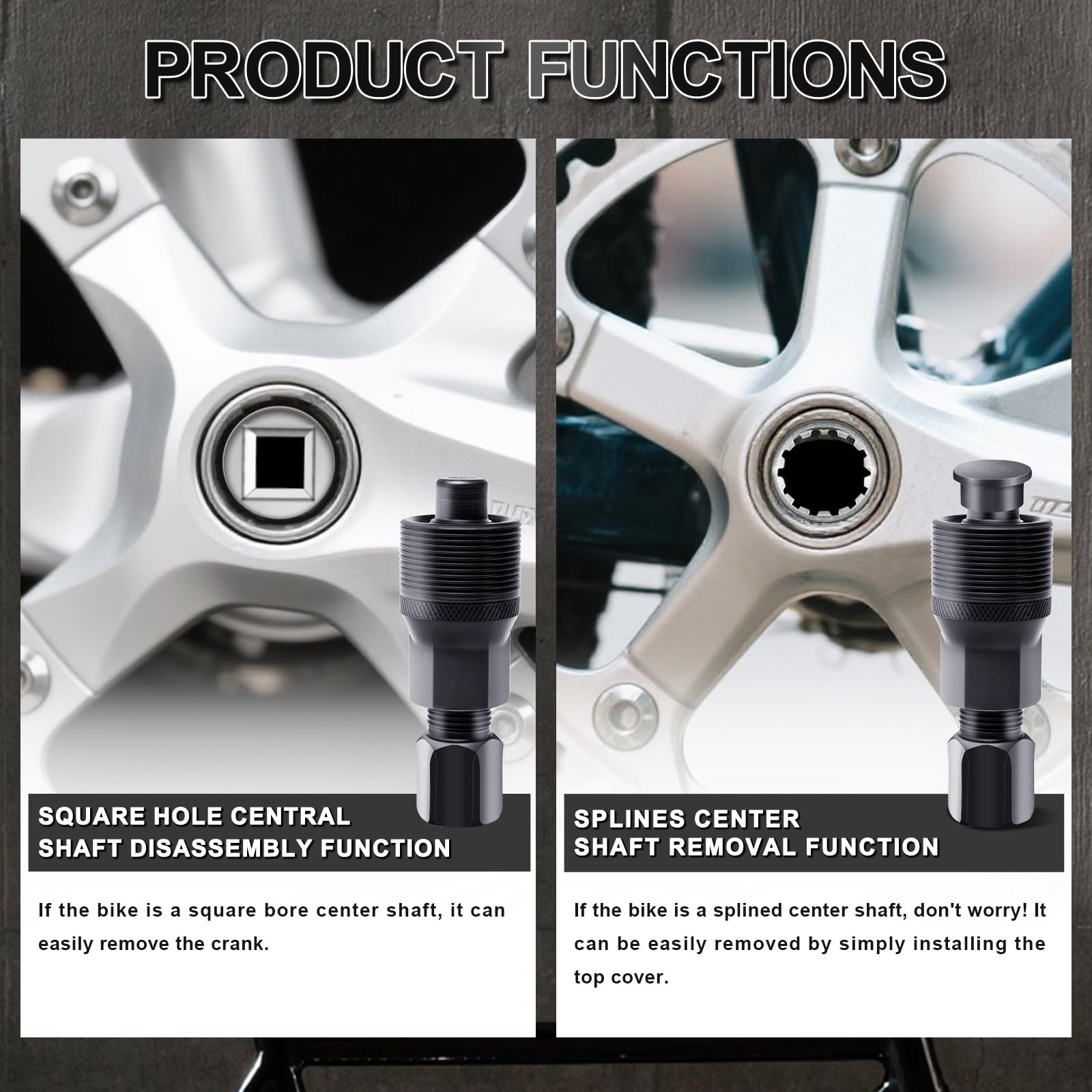 Crank Puller, Quality Bicycle Crank Removal Tool, Crank Arm Removal Tool for ...