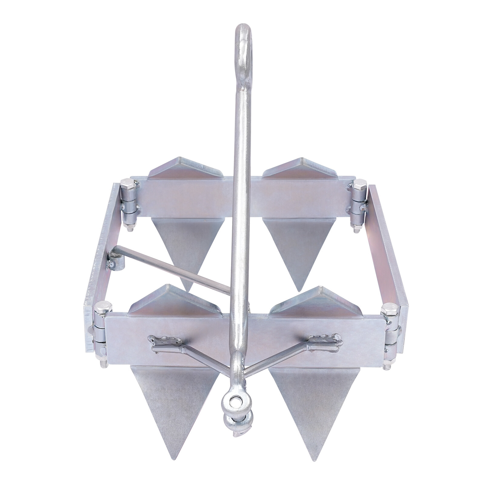 Boat Anchor Kit Sliding Cube Anchor 13lb Galvanized Steel For Boat Ship Foldable
