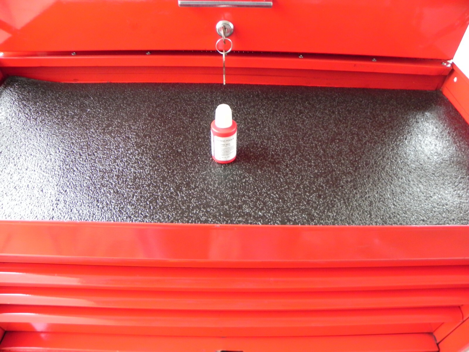 Matco Tools 4 Drawer Heavy Duty Flip Top Chest Fire Red 2 Keys (Super Rare)