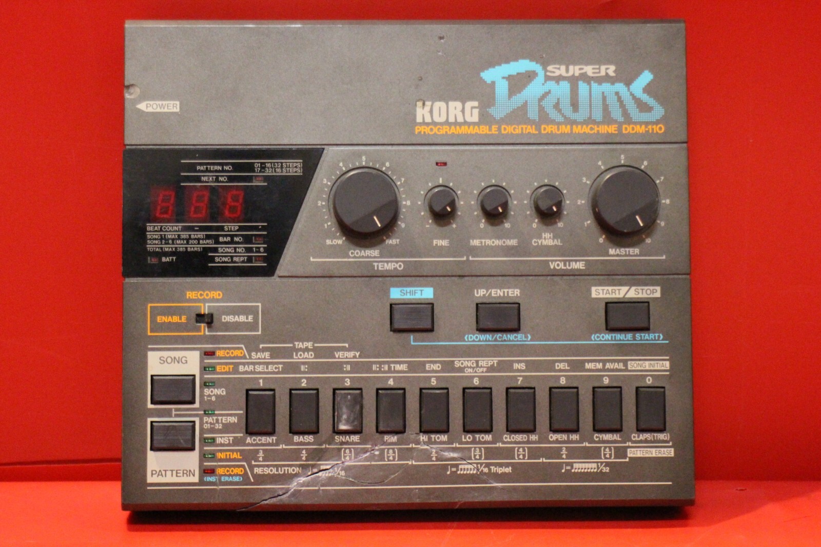 USED Korg Super Drums DDM-110 Vintage Programmable Digital Drum U1887 221221