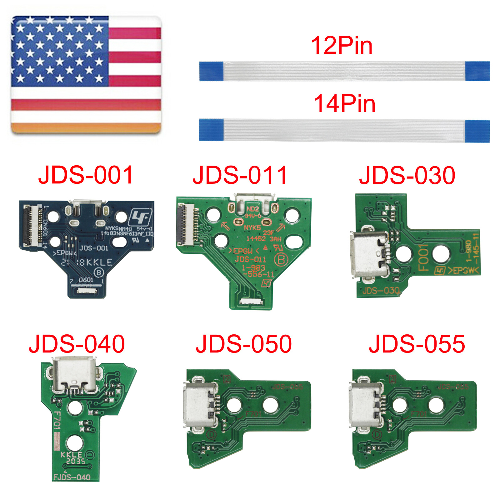 2X NEW USB Charging Port Board Dock Connector Flex Cable For Sony PS4 Controller