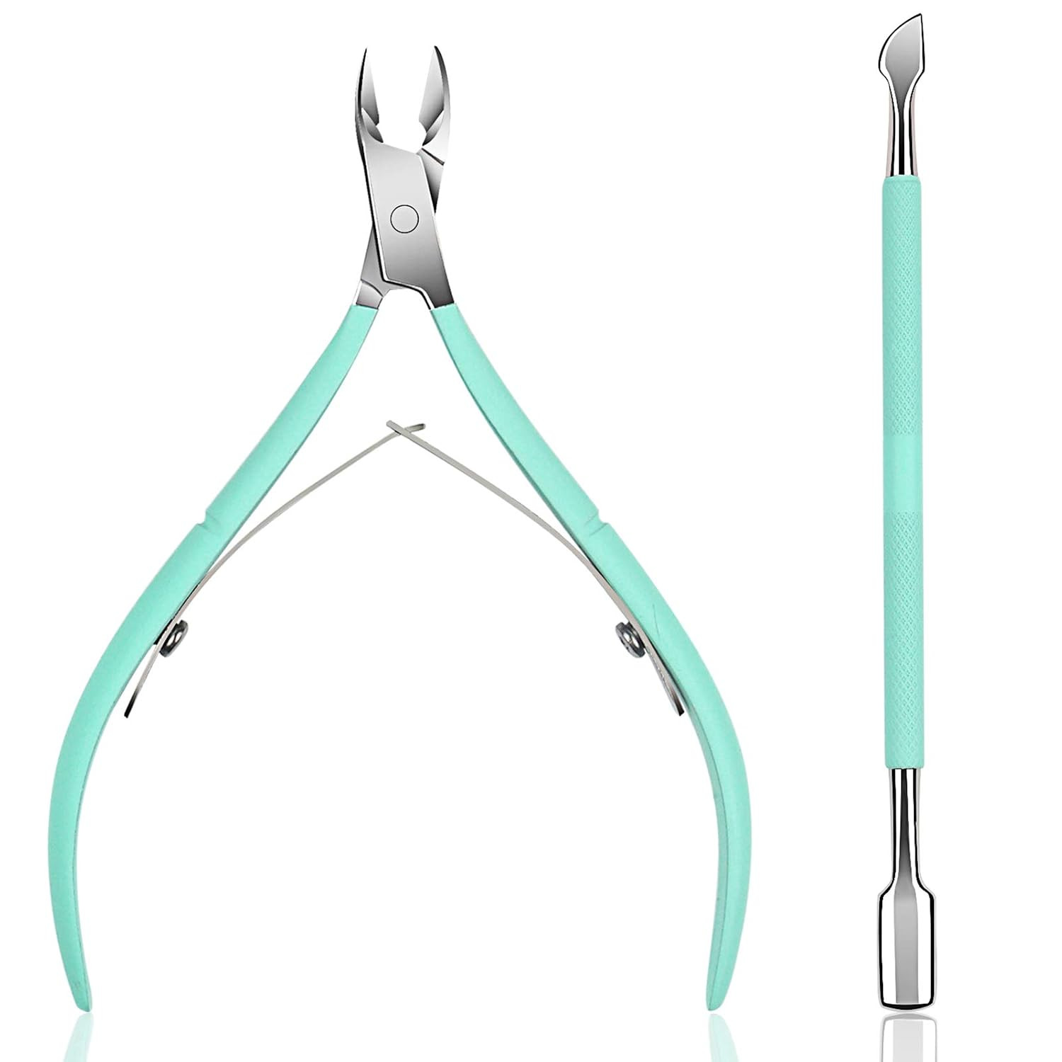 Cuticle Trimmer with Cuticle Pusher Cuticle Nipper Professional Grade Stainless
